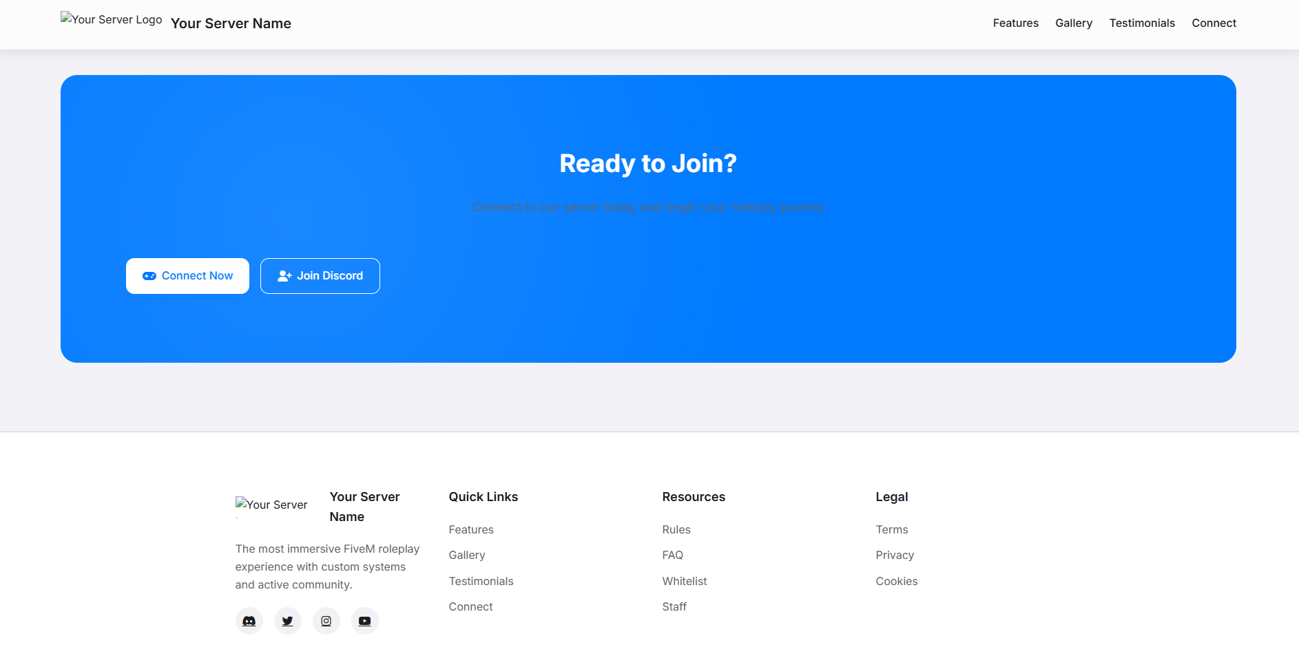 Fivem Website Template